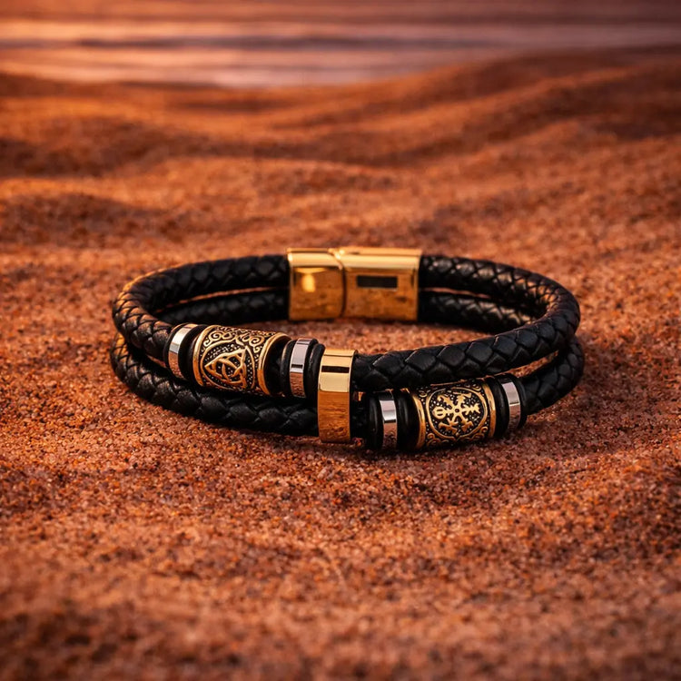 Bracciale vichingo intrecciato \"Agilità del guerriero\"