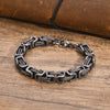 Bracelet viking tressé en acier inoxydable 19cm - Odins Hall
