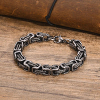 Bracciale vichingo intrecciato in acciaio inossidabile