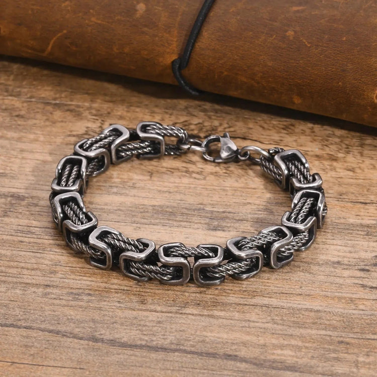 Bracciale vichingo intrecciato in acciaio inossidabile