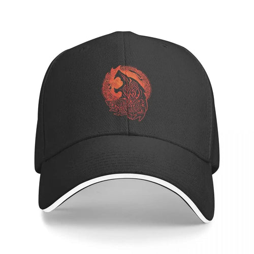 Casquette viking "Hurlement de Fenrir" Noir - Odins Hall