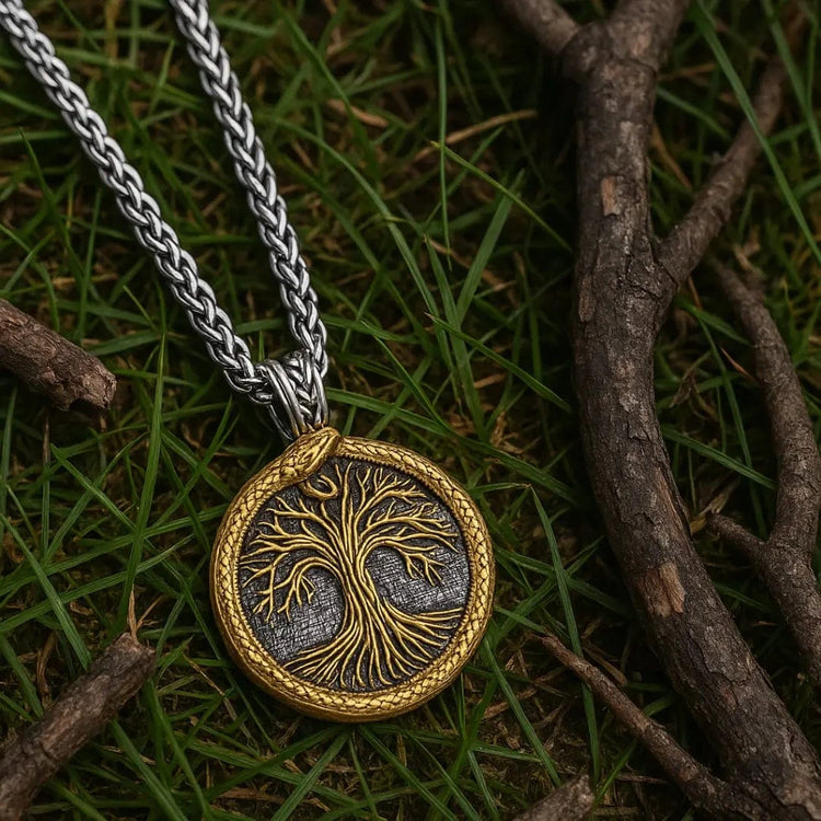 Collana di alberi sacri di Yggdrasil con Jörmungand