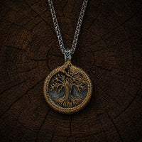 Collana albero sacro di Yggdrasil con Jörmungand