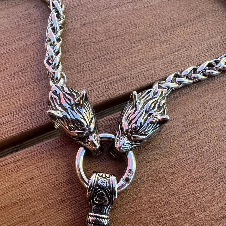 Witcher Collana Geralt Lupo Bianco Medaglione, Witcher Ciondolo Geralt In Acciaio Inossidabile Collana Catena Ottimo Regalo Da Uomo Witcher Necklace - Foto 3