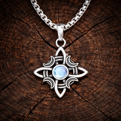 Collier "Garde la lumière" avec pierre de lune - Odins Hall