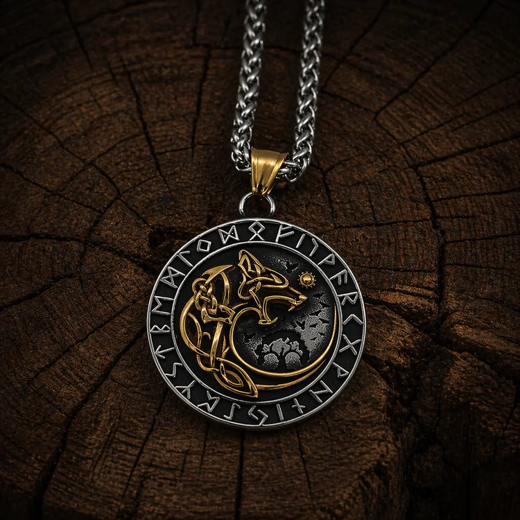 Collana Lupo Gigante Dorata - Fenrir
