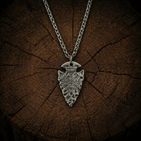 Collana punta di lancia vichinga - Simbolo Vegvisir