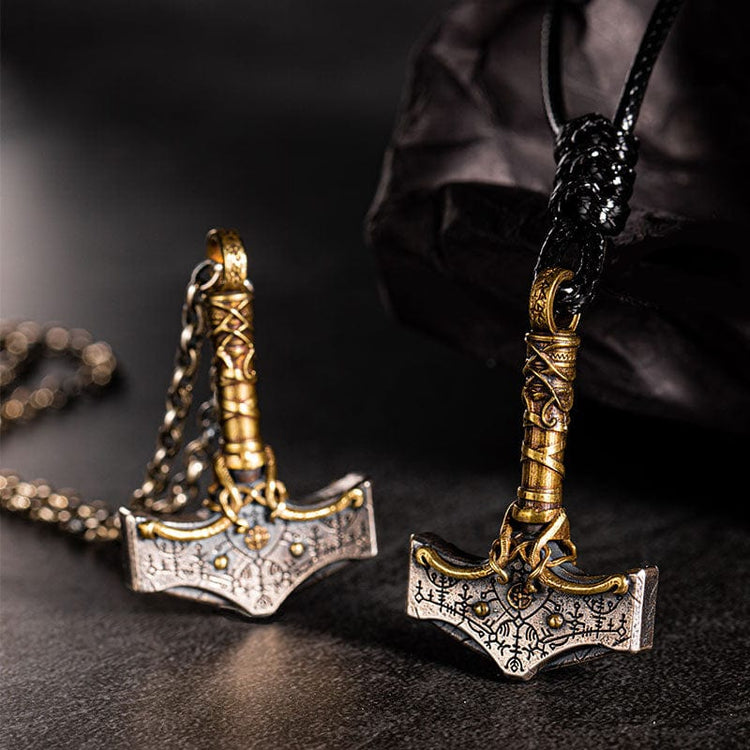 Collana Con Ciondolo Martello Vichingo Thors Mjolnir Regali Di Gioielli - Foto 7