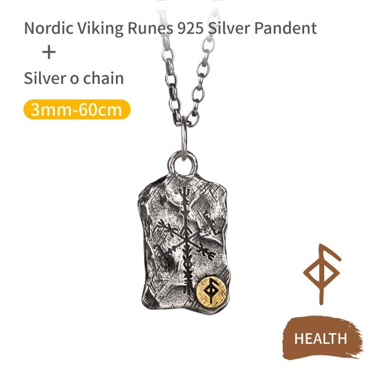 Collana vichinga in argento 925 - Stele runica