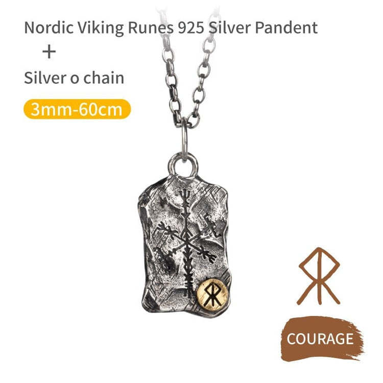 Collana vichinga in argento 925 - Stele runica
