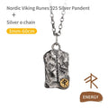 Collana vichinga in argento 925 - Stele runica