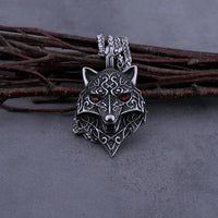 Collana vichinga con testa di Fenrir