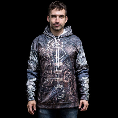 Vêtement Hoodie Viking "Hoodie Armure du Valhalla" - Odins Hall