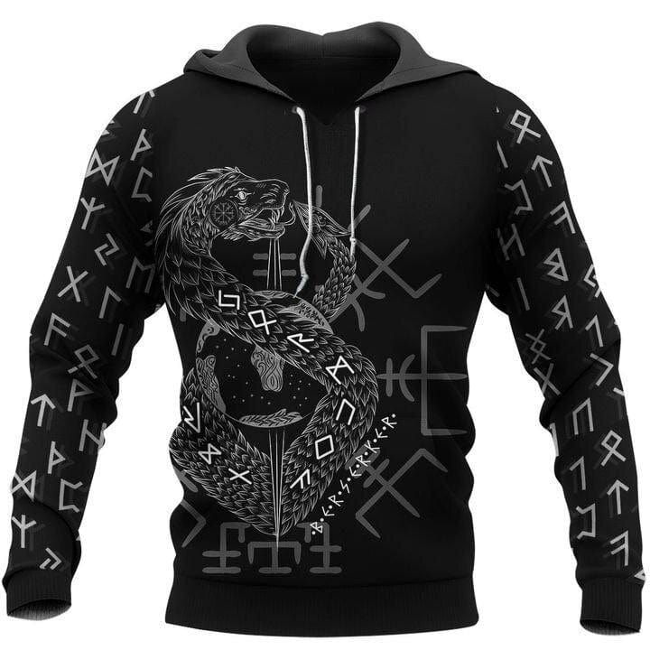 Felpa Con Cappuccio Unisex Viking – Stampa Digitale 3D – Leggera E Alla Moda – Poliestere – Perfetta Per Tempo Libero E Sport