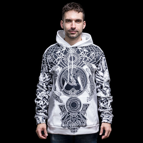 Vêtement Hoodie Viking "Hoodie Loup du Nord - Emblèmes Viking" - Odins Hall