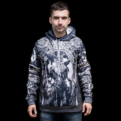 Felpa con cappuccio vichinga Epicentro di Thor - Il potere del tuono Felpa con cappuccio vichinga Epicentro di Thor - Il potere del tuono