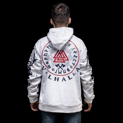 Vêtement Hoodie Viking "Rune Valknut Chemin vers le Valhalla" - Odins Hall