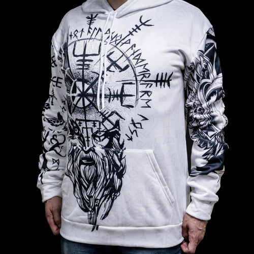 Vêtement Hoodie Viking "Vegvisir Géant - Compass de la Vie" - Odins Hall