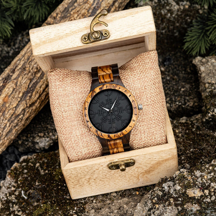 Orologio di legno - Vegvisir