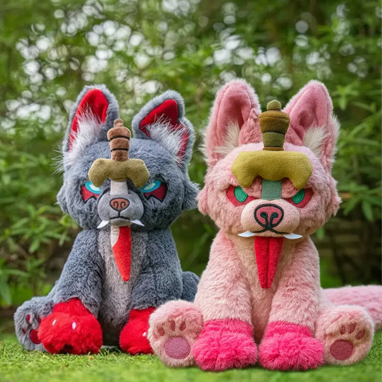 Peluche del lupo Fenrir - Rosa