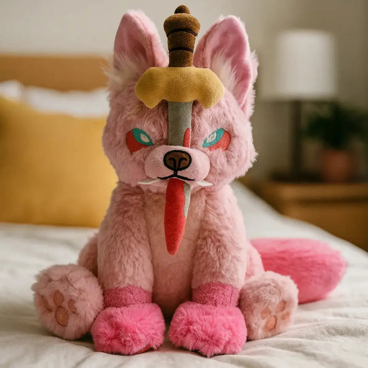 Peluche del lupo Fenrir - Rosa