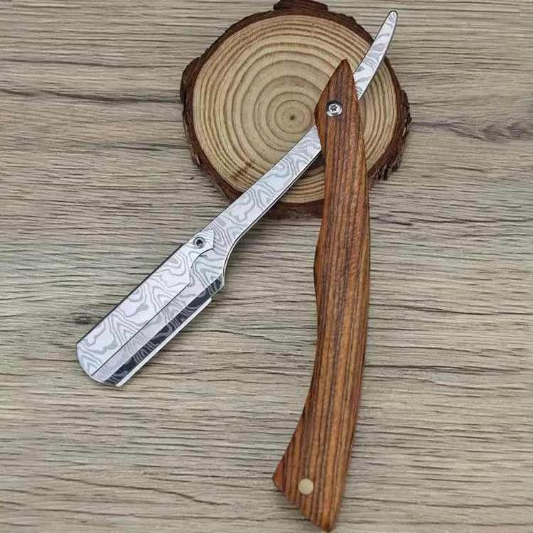 Rasoio per barba in legno