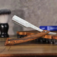 Rasoio per barba in legno