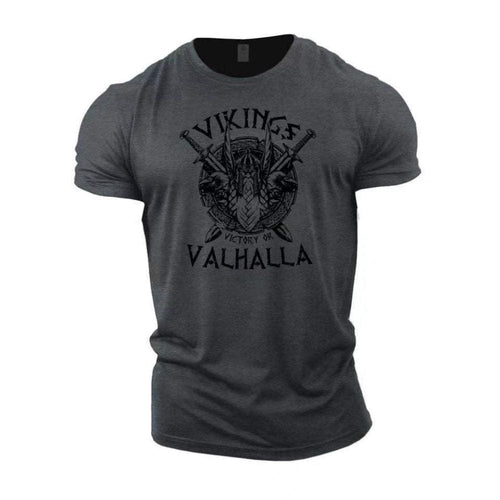 T-shirt Viking - L'Écho du Valhalla Gris / S / China - Odins Hall