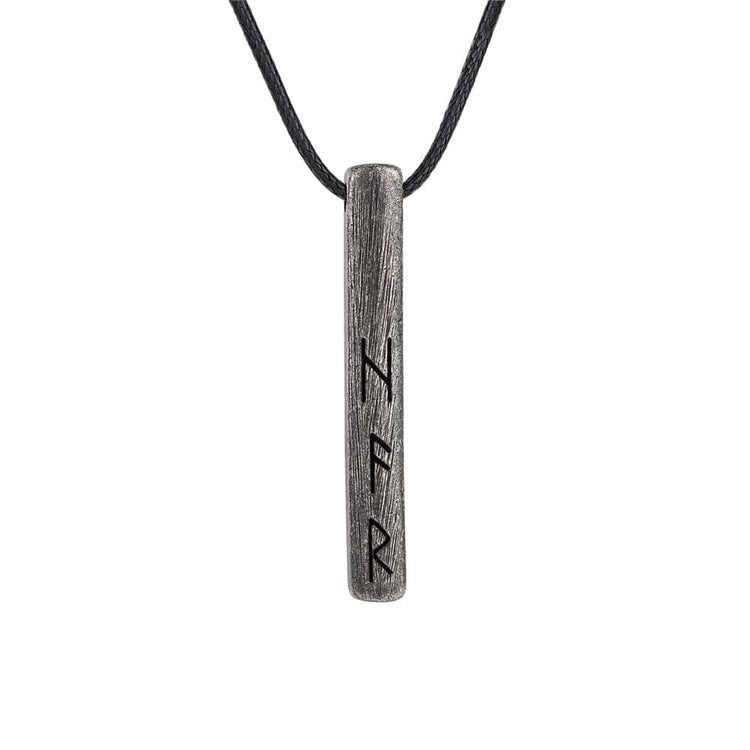 Amuleto vichingo dell'alfabeto runico Futhark - acciaio inossidabile
