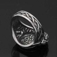 Anello con simbolo Valknut - Acciaio inox - Viking