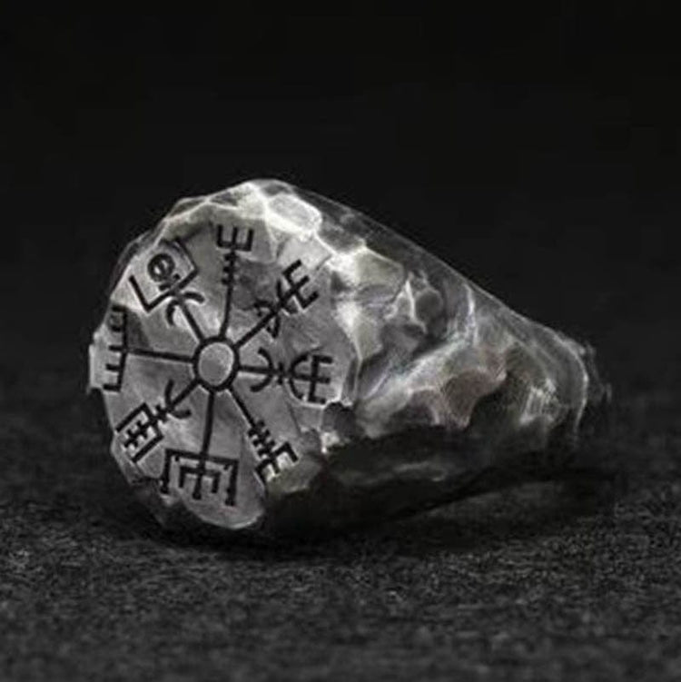 Anello "Segui il tuo cammino" Vegvisir | Acciaio inossidabile