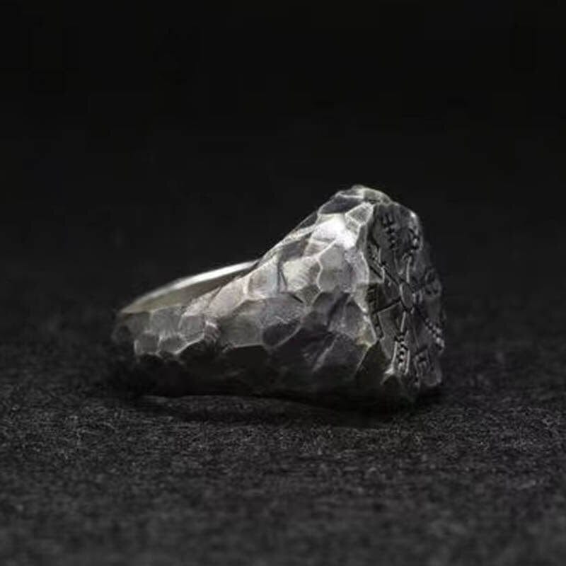 HIJONES Anello Uomo Gotico In Acciaio Inossidabile Con Incisione Scimmia – 17g, Antigraffio