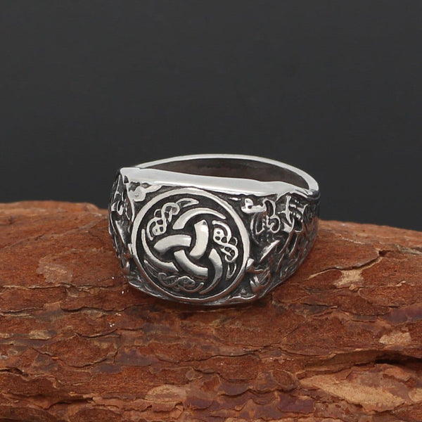 Collana con triplo corno di Odino in argento sterling, ciondolo della