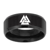 Bague Bague Viking Valknut 7 / Black - Odins Hall