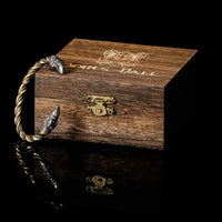 Bracciale della fedeltà vichinga - I corvi di Odino - Oro e argento