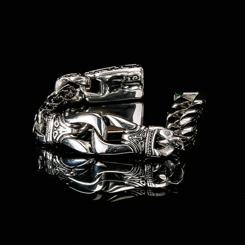 Bracelet Bracelet Viking Union - Acier inoxydable sur fond noir