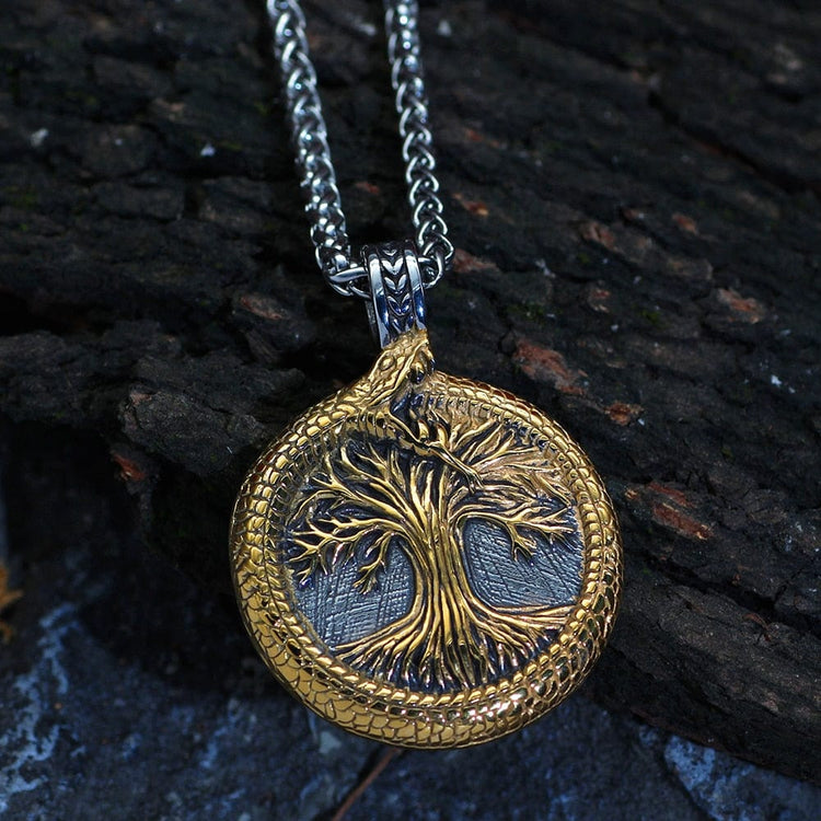 Collana di alberi sacri di Yggdrasil con Jörmungand