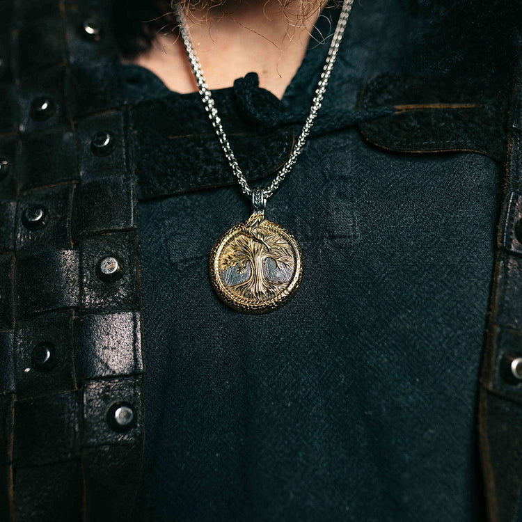 Collana di alberi sacri di Yggdrasil con Jörmungand