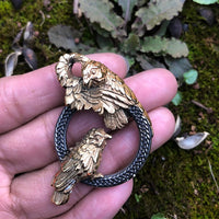 Collana messenger crow di Odino in acciaio inox