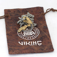 Collana messenger crow di Odino in acciaio inox