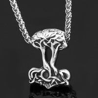 Collana Mjolnir a forma di Yggdrasil