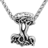 Collana Mjolnir a forma di Yggdrasil