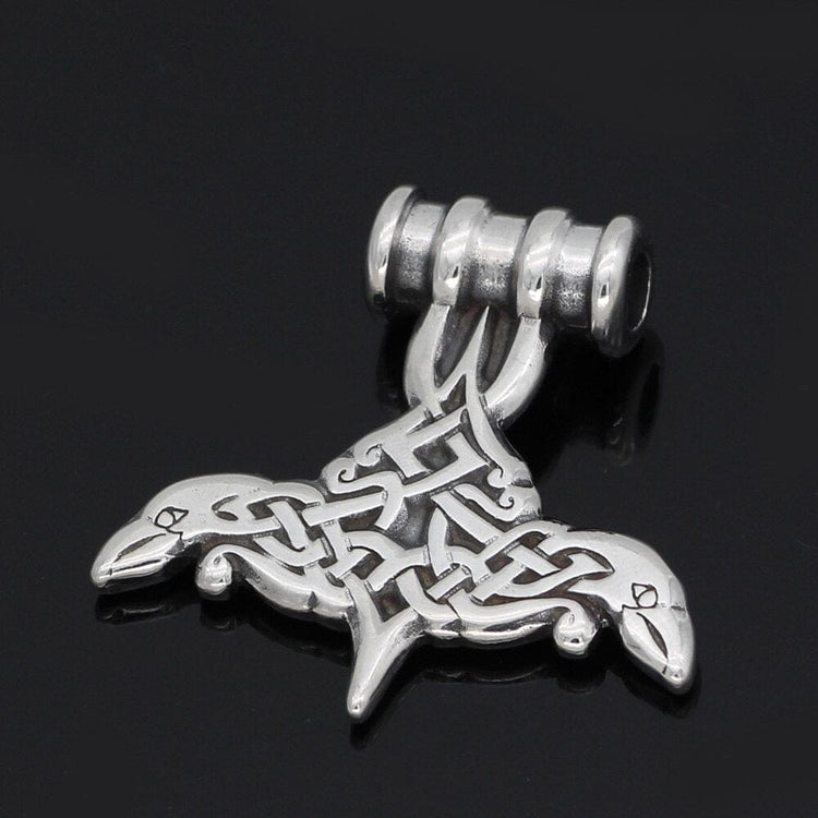 Collana Mjolnir a forma di corvi di Odino