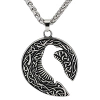Collana silhouette del corvo di Odino