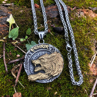 Collana vichinga del lupo Fenrir