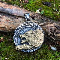 Collana vichinga del lupo Fenrir