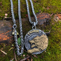 Collana vichinga del lupo Fenrir