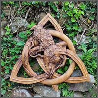 Decorazione murale in legno Hugin et Munin