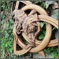 Decorazione murale in legno Hugin et Munin
