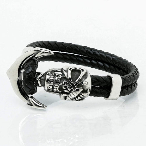 Braccialetto vichingo in pelle Valknut, braccialetto di Braccialetto vichingo in pelle Valknut, braccialetto di
